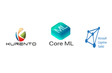 Three iterations of the "Kurreno" logo, displaying consistent typography and a recognizable emblem for brand identification.