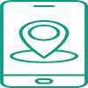 A professional logo in blue and white placed on a green background, representing Navigation Systems and GPS
